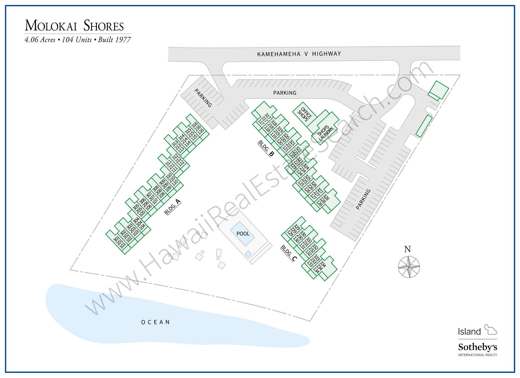 Molokai Shores Property Map
